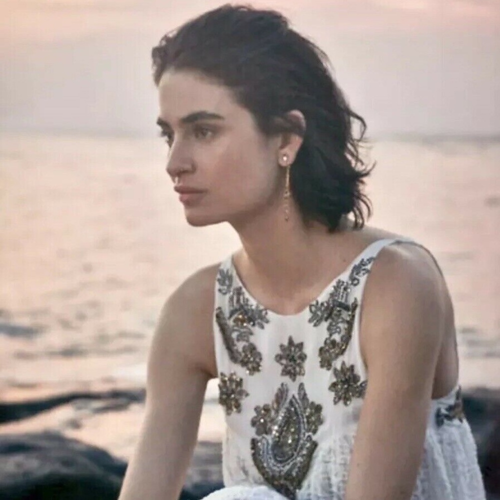 Korovilas Embroidered Beaded Swing Maxi Gown XS